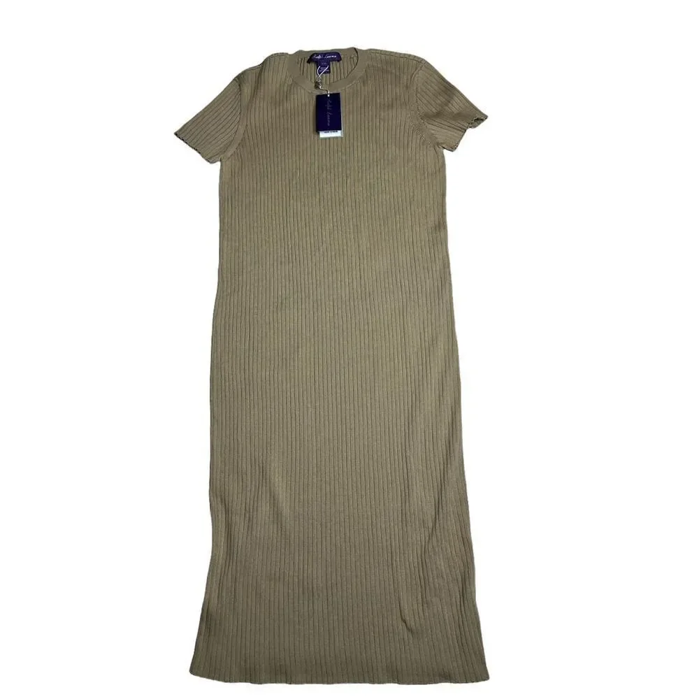 Ralph Lauren Collection Rib-Knit Wool & Silk Day Bodycon Dress - Picture 5 of 10